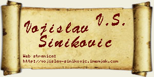 Vojislav Šiniković vizit kartica